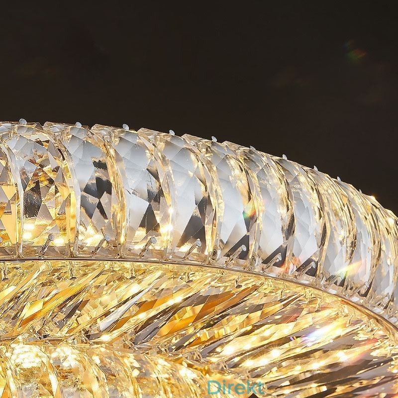 Crystal Flush Mount Rund Crystal Dekoration Taklampa