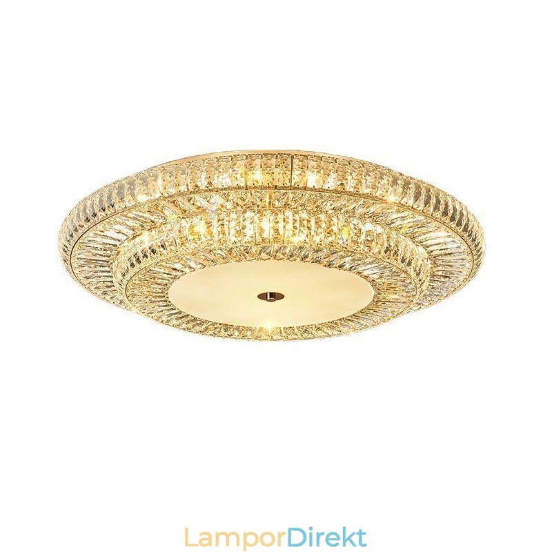 Crystal Flush Mount Rund Crystal Dekoration Taklampa