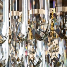 Crystal Flush Mount Rund Crystal Dekoration Taklampa Crystal Shell Lampskärm