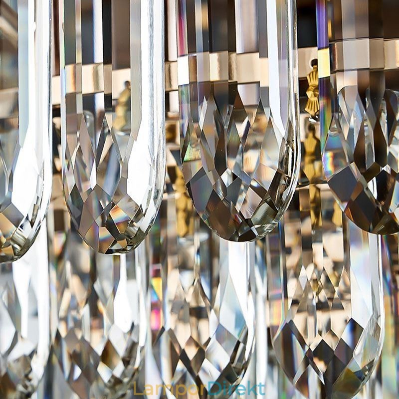 Crystal Flush Mount Rund Crystal Dekoration Taklampa Crystal Shell Lampskärm