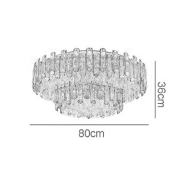 Crystal Flush Mount Enkel Modern Rund Taklampa Matsalslampa