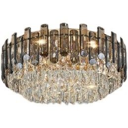 Crystal Ceiling Light Enkel Modern Round Flush Mount Dekorativ Light