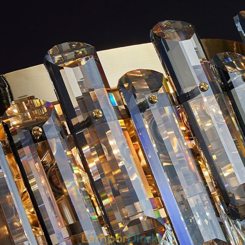 Crystal Ceiling Light Enkel Modern Round Flush Mount Dekorativ Light