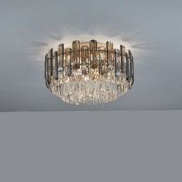 Crystal Ceiling Light Enkel Modern Round Flush Mount Dekorativ Light