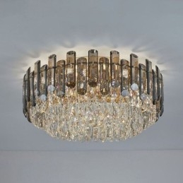 Crystal Ceiling Light Enkel Modern Round Flush Mount Dekorativ Light