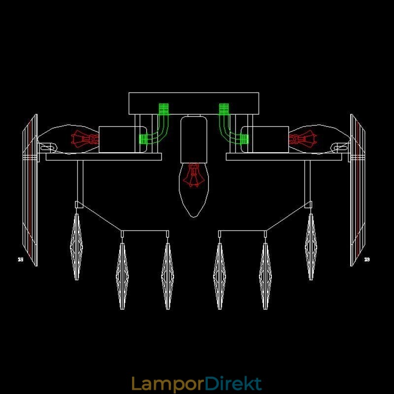 Crystal Ceiling Light Enkel Modern Round Flush Mount Dekorativ Light