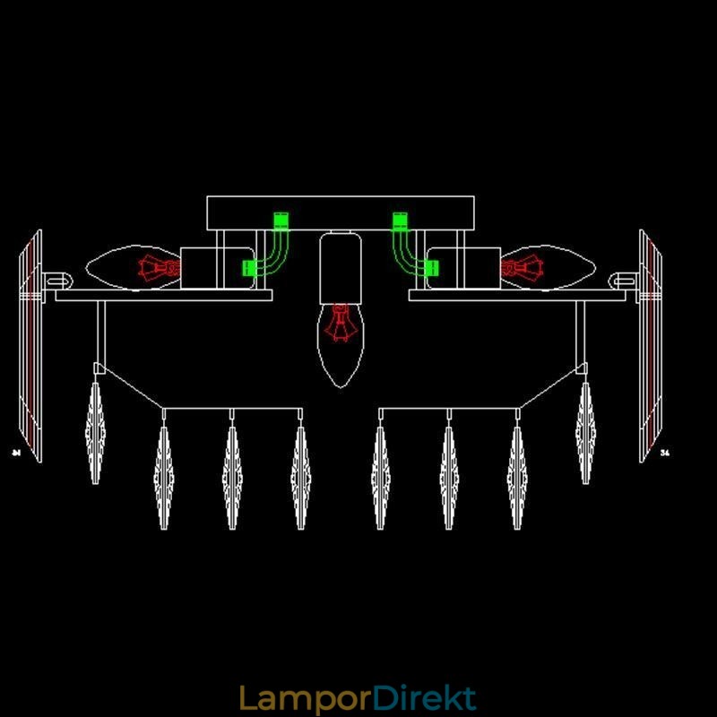 Crystal Ceiling Light Enkel Modern Round Flush Mount Dekorativ Light