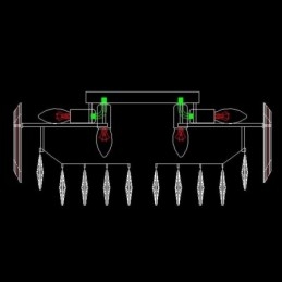 Crystal Ceiling Light Enkel Modern Round Flush Mount Dekorativ Light