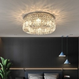 Modern Elegant Taklampa Flush Mount Crystal Taklampa