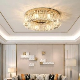 Modern Elegant Taklampa Flush Mount Crystal Taklampa