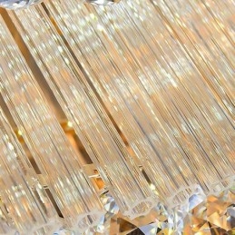 Europeisk Flush Mount Fyrkantig Kristallkrona