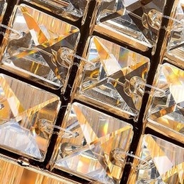 Europeisk Flush Mount Fyrkantig Kristallkrona