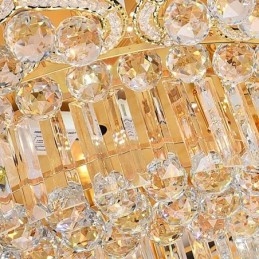 Elegant Infälld Rund Kristallkrona Blomformad