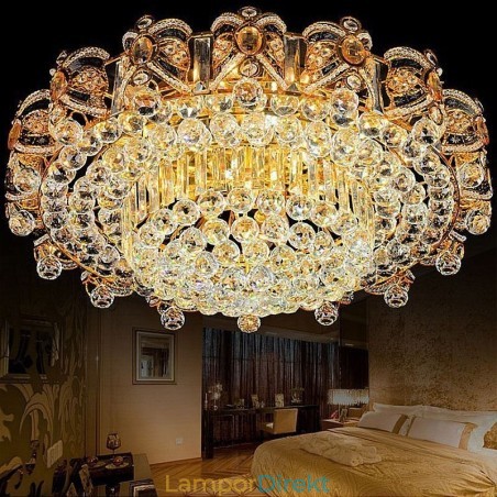European Flush Mount Crystal Ceiling Light European Flush Mount Crystal Ceiling Light