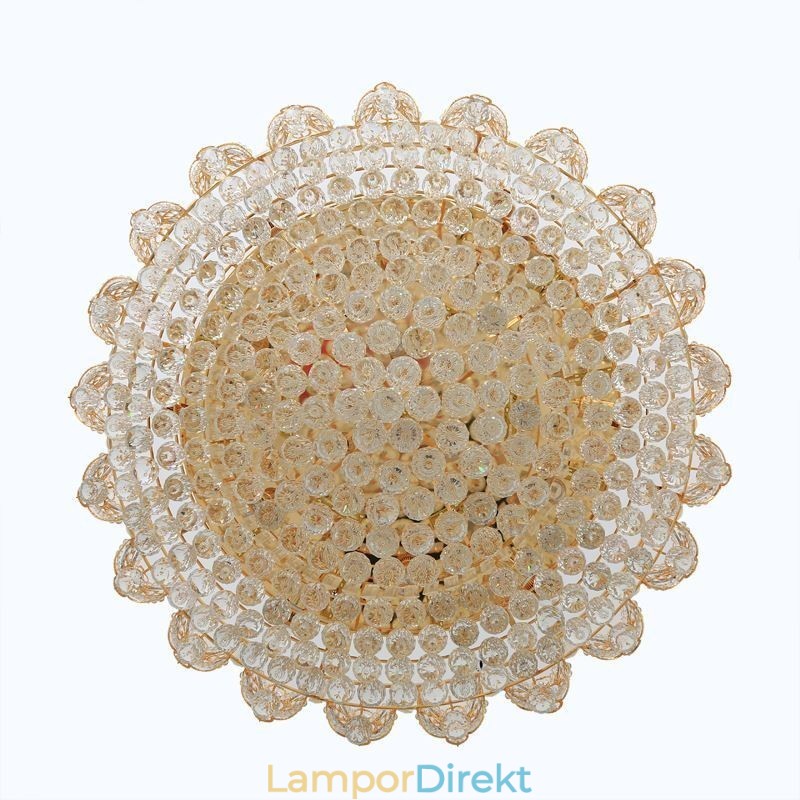 European Flush Mount Crystal Ceiling Light