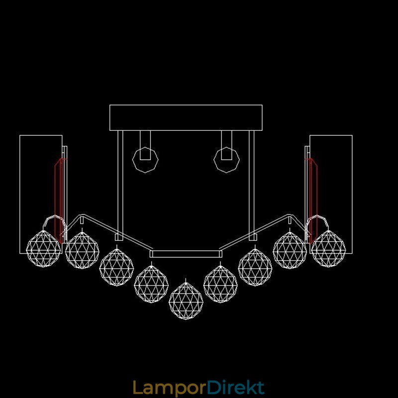 European Flush Mount Crystal Ceiling Light