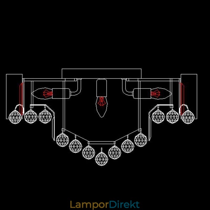 European Flush Mount Crystal Ceiling Light