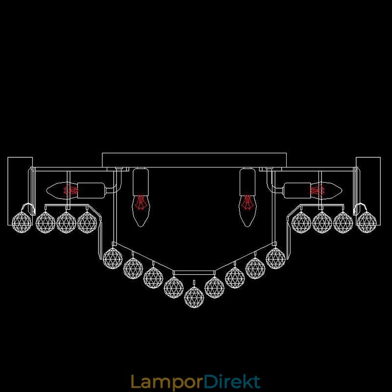 European Flush Mount Crystal Ceiling Light