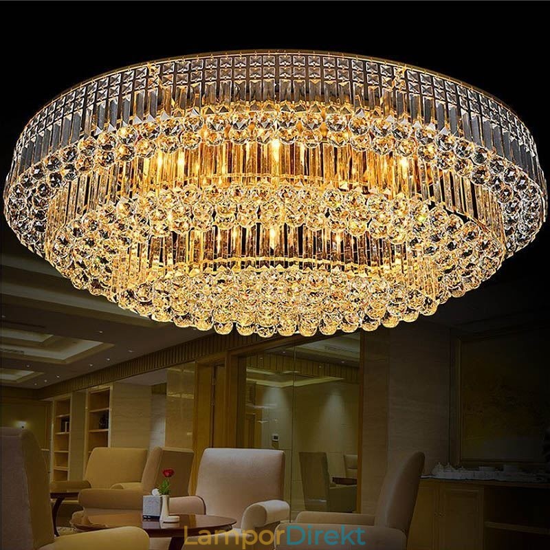 Infälld Taklampa I Kristall European Oval Light