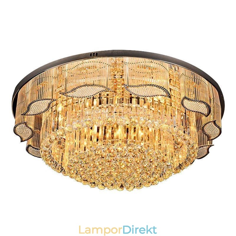 Crystal Ceiling Light Samtida Enkel Rund Infälld Ljusarmatur