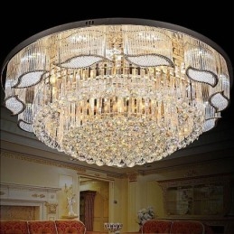 Crystal Ceiling Light Samtida Enkel Rund Infälld Ljusarmatur