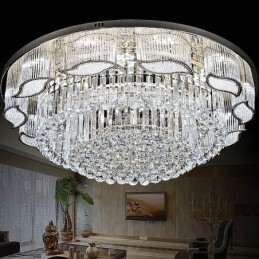Crystal Ceiling Light Samtida Enkel Rund Infälld Ljusarmatur
