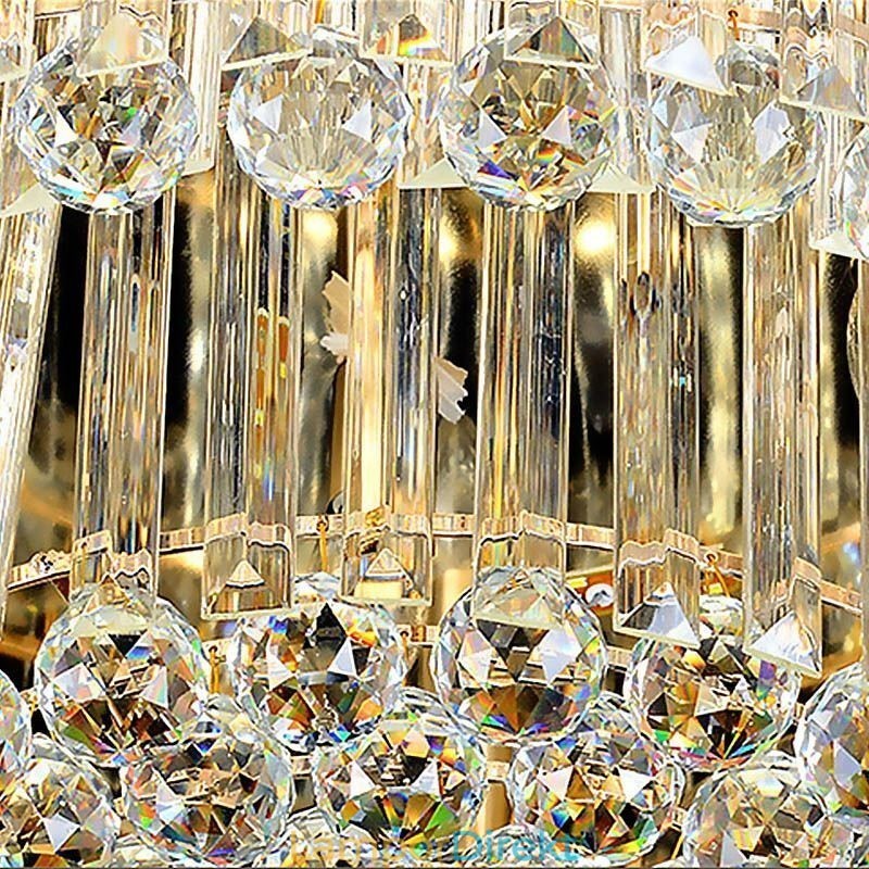 Crystal Ceiling Light Samtida Enkel Rund Infälld Ljusarmatur