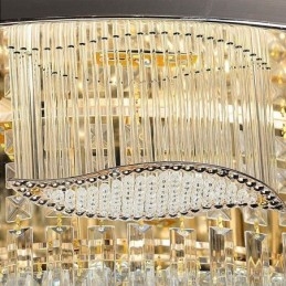 Crystal Ceiling Light Samtida Enkel Rund Infälld Ljusarmatur