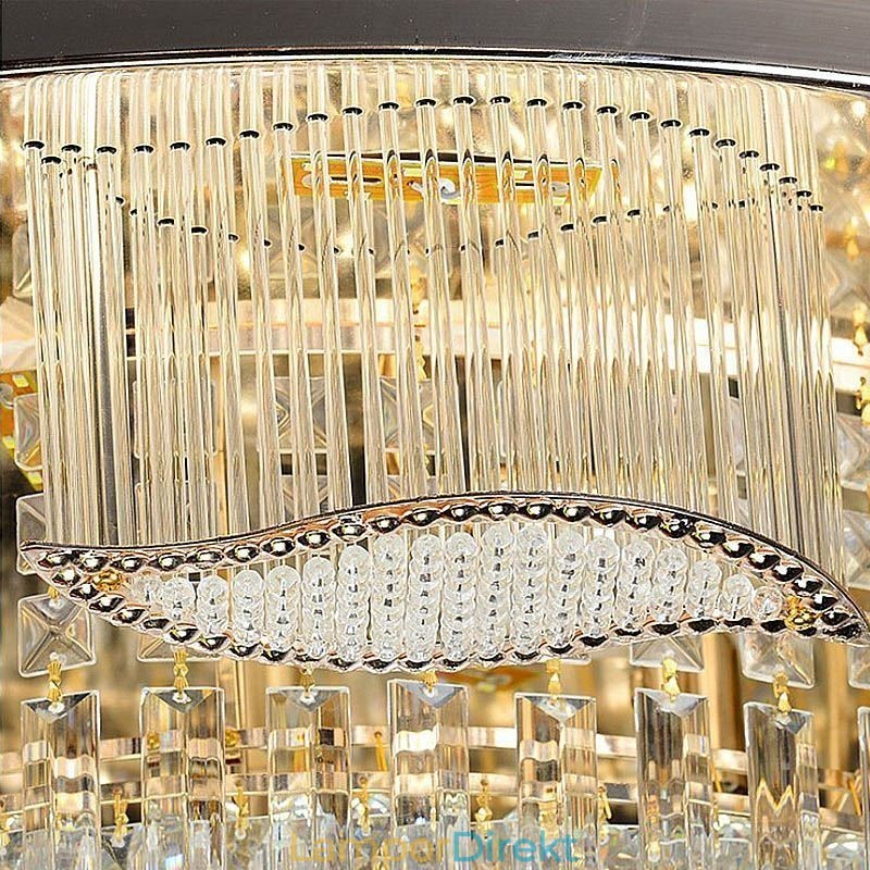 Crystal Ceiling Light Samtida Enkel Rund Infälld Ljusarmatur