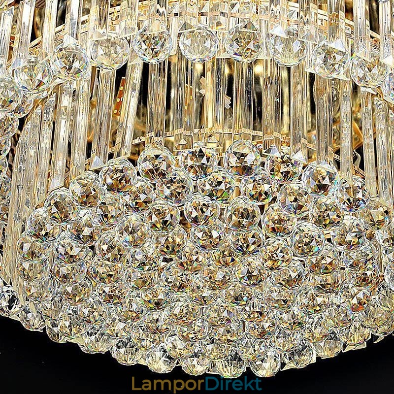 Crystal Ceiling Light Samtida Enkel Rund Infälld Ljusarmatur