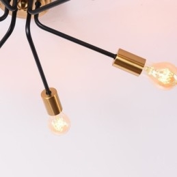 Sputnik Ljuskrona 6 Ljus Semi Flush Mount Taklampa