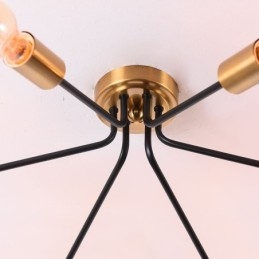 Sputnik Ljuskrona 6 Ljus Semi Flush Mount Taklampa