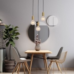 Nordic Brass 3 Pendel Cluster Light Island Creative Minimalistisk Ljusarmatur