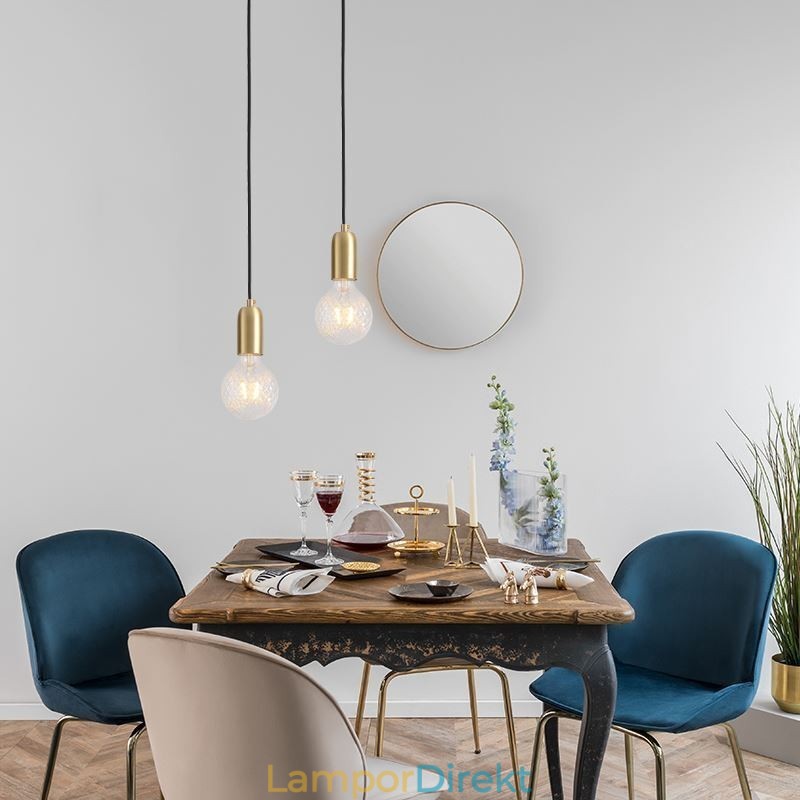 Nordic Brass 3 Pendel Cluster Light Island Creative Minimalistisk Ljusarmatur