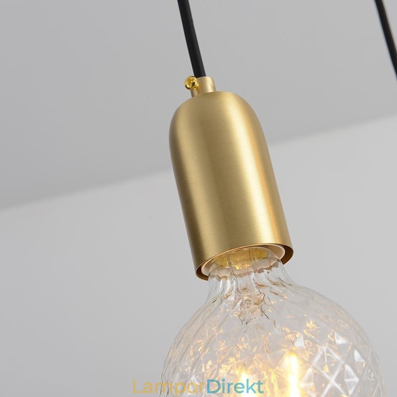 Nordic Brass 3 Pendel Cluster Light Island Creative Minimalistisk Ljusarmatur
