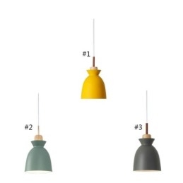 Nordic Simple Macaron Pendellampa Iron Arti Three Lights