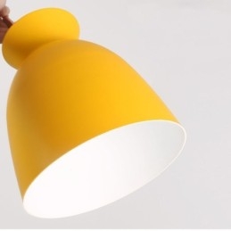 Nordic Simple Macaron Pendellampa Iron Arti Three Lights