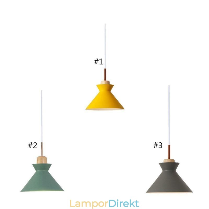 Nordic Macaron Island 3 Light Pendel Lighting Simple Iron Arti Three Lights