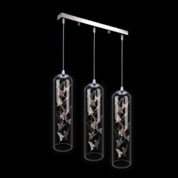 Glas Pendelljus Creative Nordic Cylinder Lampa Butterfly Light