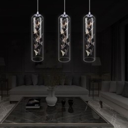 Glas Pendelljus Creative Nordic Cylinder Lampa Butterfly Light