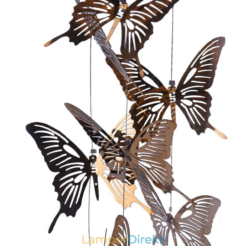 Glas Pendelljus Creative Nordic Cylinder Lampa Butterfly Light