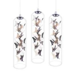 Glas Pendelljus Creative Nordic Cylinder Lampa Butterfly Light