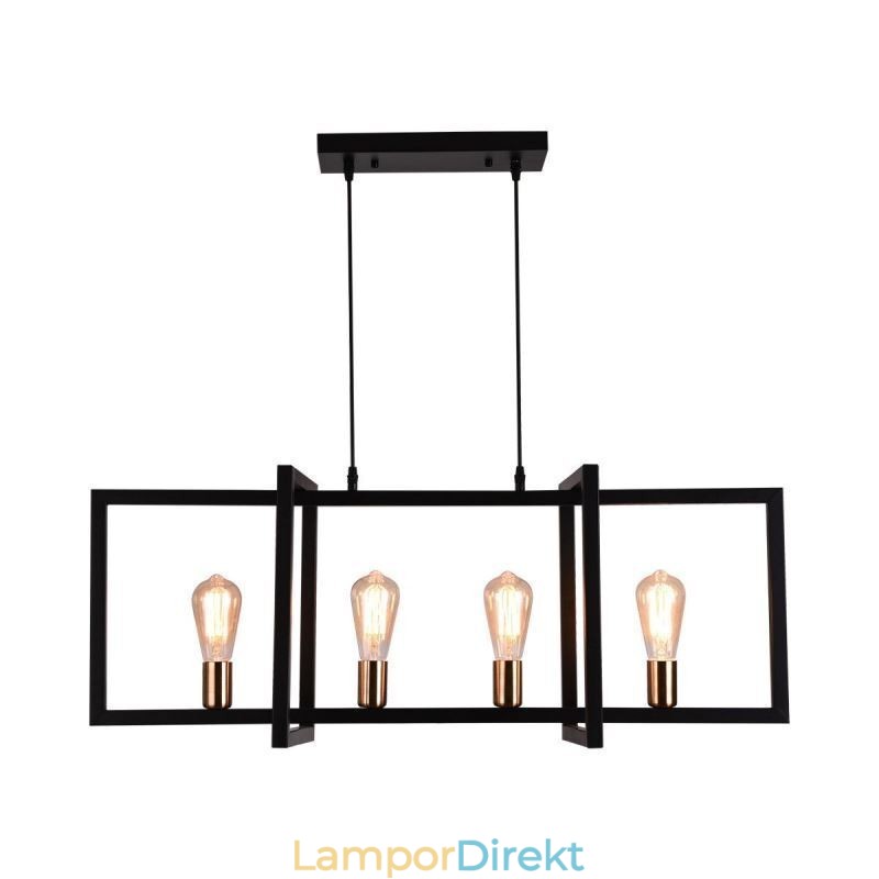 4 Light Pendel Light Industrial Style Lightingway