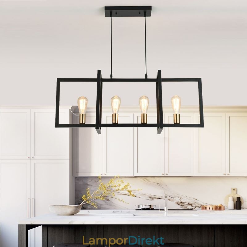 4 Light Pendel Light Industrial Style Lightingway