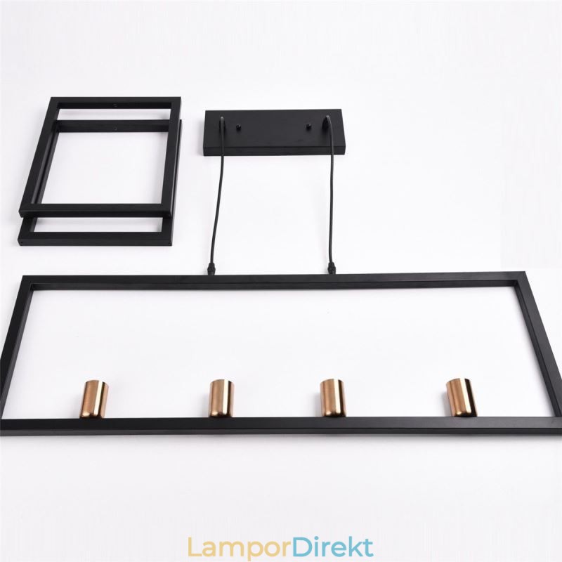 4 Light Pendel Light Industrial Style Lightingway