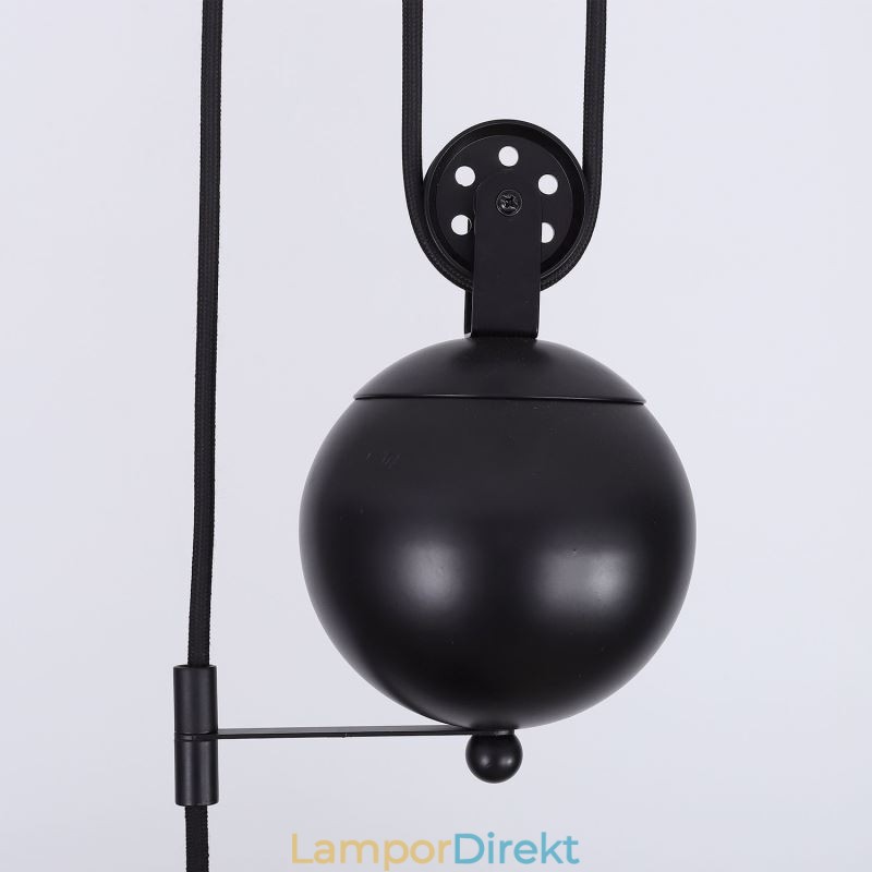 Industrial Farmhouse Pulley Pendelljus Infällbar Design Justerbar Höjd