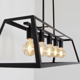 Industriell Metall Taklampa Trapetsformad Hängande Taklampa