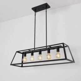 Industriell Metall Taklampa Trapetsformad Hängande Taklampa