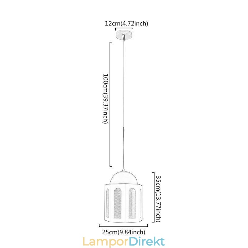 Slottsformad Taklampa Modern Blå Och Vit Färgljus