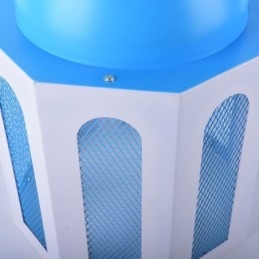 Slottsformad Taklampa Modern Blå Och Vit Färgljus